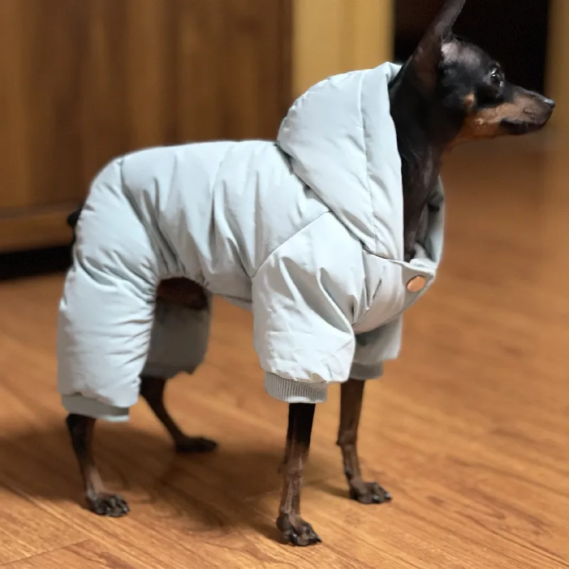 Imagem -06 - Cão para Baixo Cabolsa de Inverno Roupas de Cachorro Macacão Roupa Filhote de Cachorro Pequeno Cachorro Traje Yorkshire Pomeranian Poodle Schnauzer Roupas