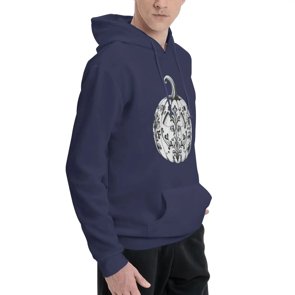 Ornamental Jack Men's Warm Fleece Hoodie - Durable Polyester Material, Perfect for Outdoor Activities and Casual Style