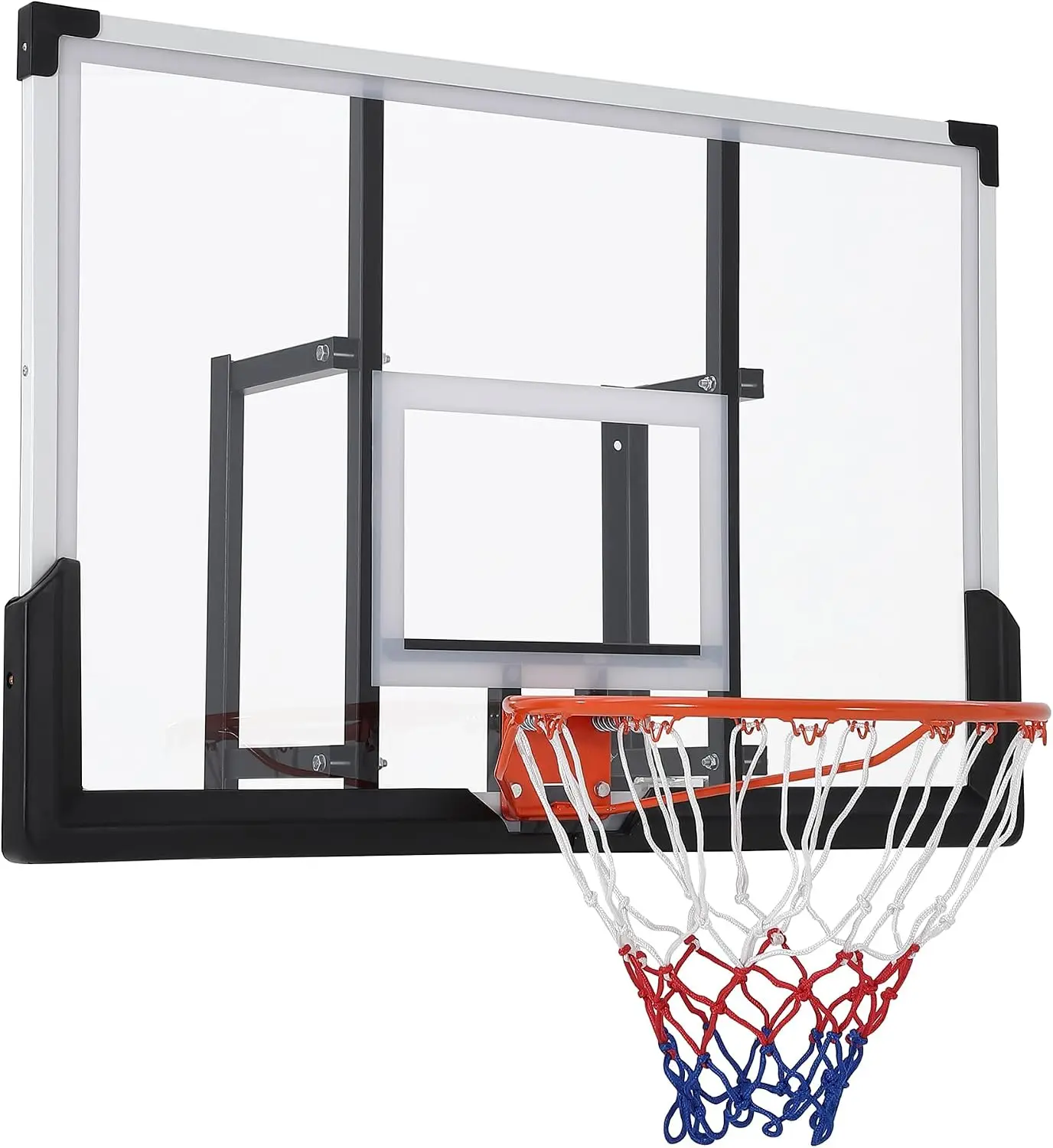 Tacleekii Tacleekii Backboard Wall Mounted, Basketball Portable Hoop & Goal PC Backboard with 18 Inch Solid Rim, Classic Basketball Court, Teens, Adults, Schools, Parks - Aliexpress Deal