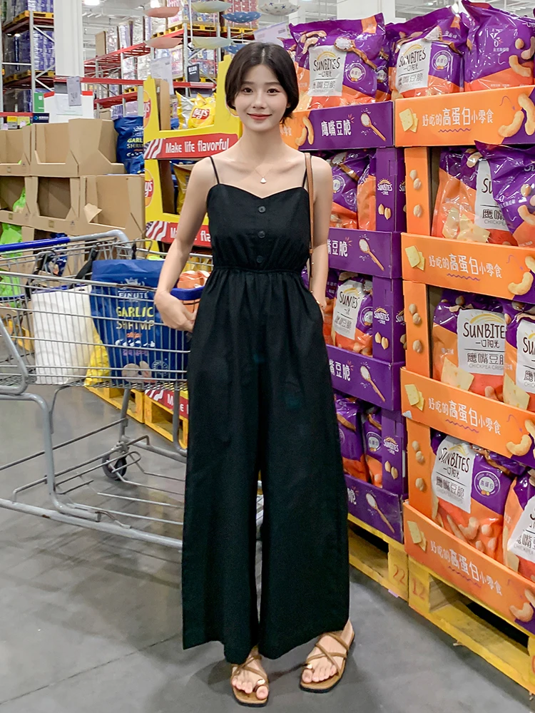 

Женский летний комбинезон с высокой талией и широкими штанинами, без бретелек, с драпировкой, новинка 2025 года, премиум-класс