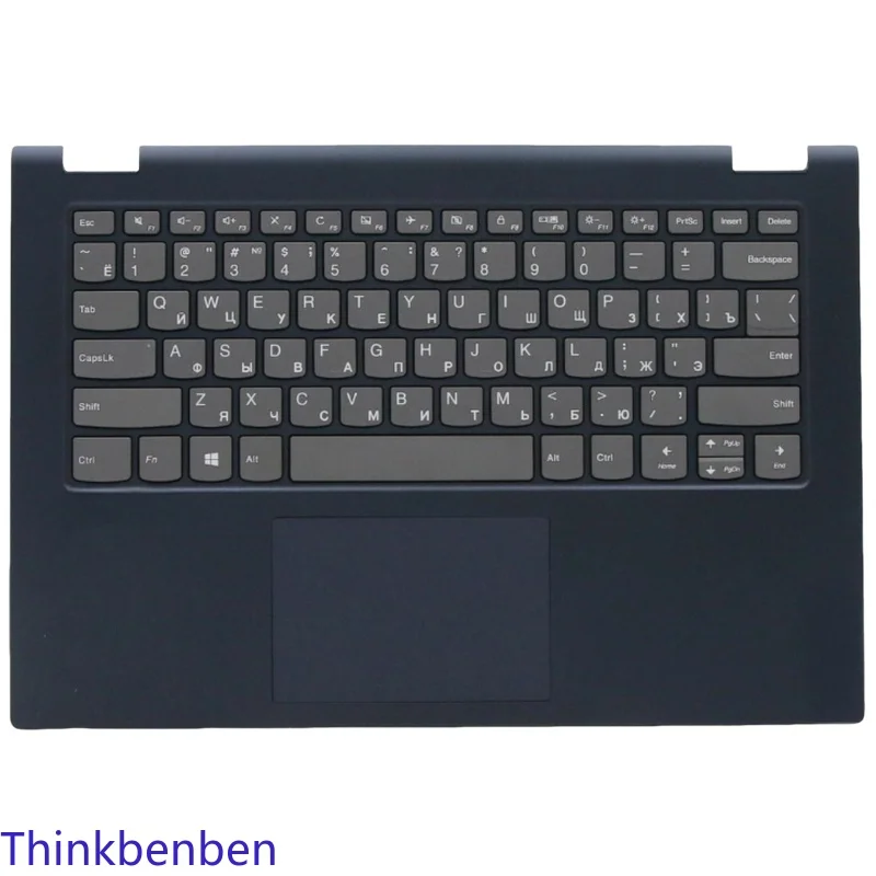 

RU Russian Keyboard With Blue Plastic Upper Case Palmrest Shell Cover For Lenovo C340 Flex 14 IWL API IML Laptop 5CB0U42400