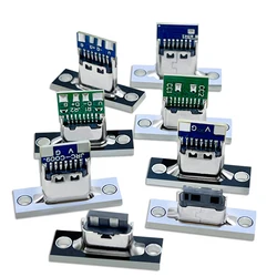 USB 3.1 Type C Socket With Screw Fixing Plate Type-C USB Jack 3.1 Type-C 2Pin 4Pin 5Pin 6Pin Female Connector Jack