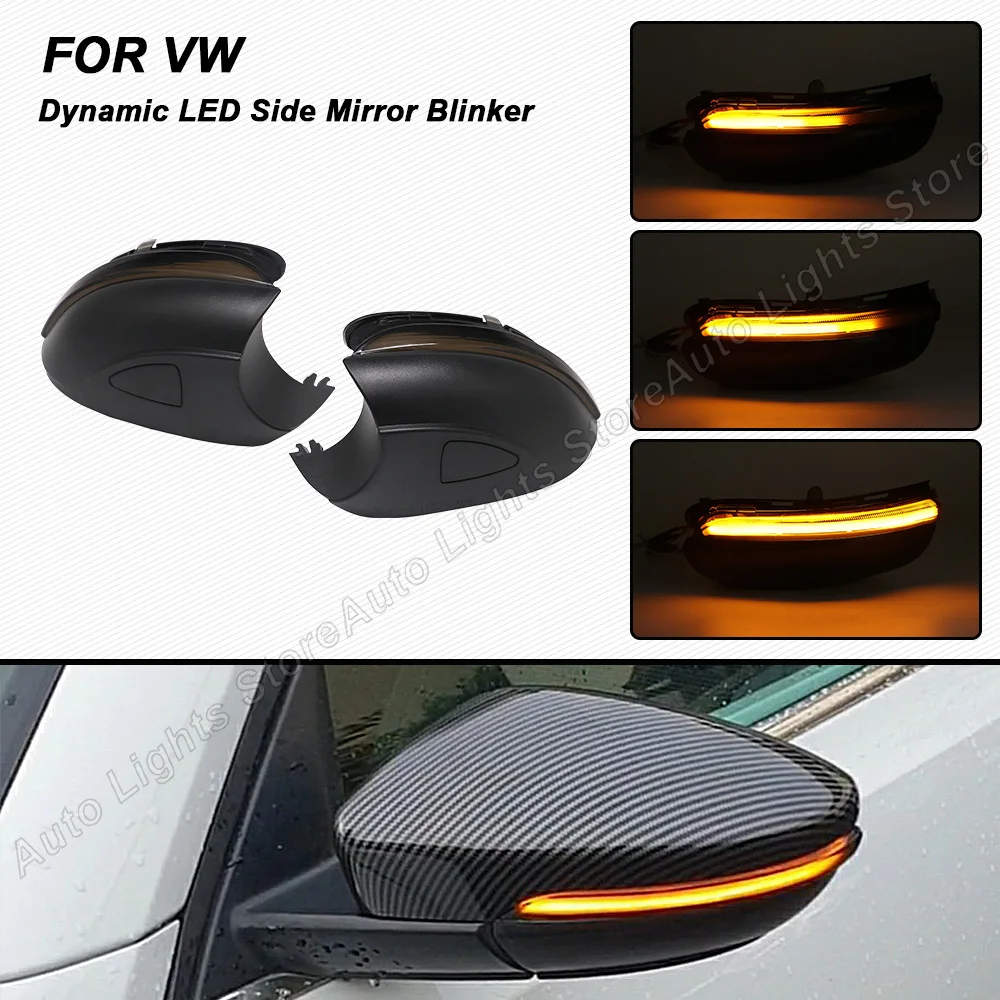 

2PCS LED Side Mirror Indicator Blinker Lamps For VW Golf MK6 Cabrioket Touran LED Turn Signal Light Sequential No Error