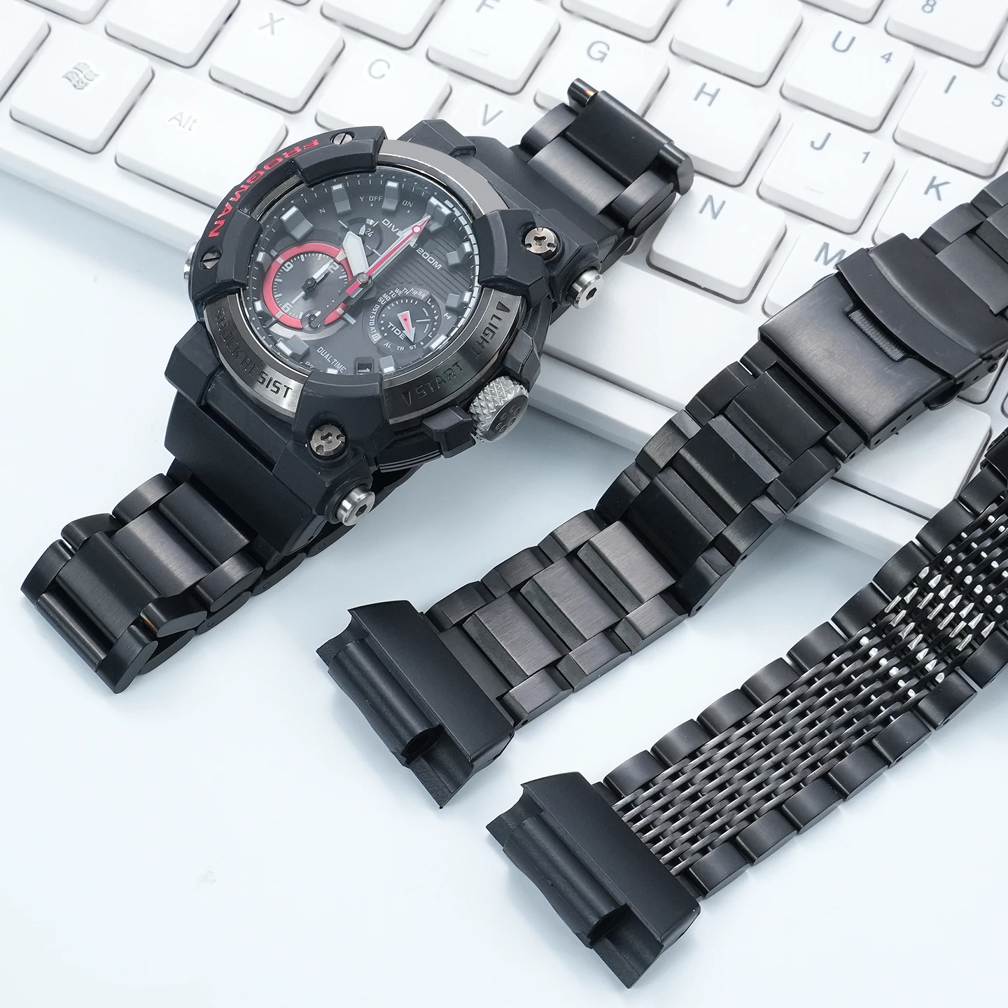 Solid Stainless Steel Replacement Strap Specifically Designed for the Casio G-SHOCK Frogman 7th Generation 5623 Series GWF-A1000