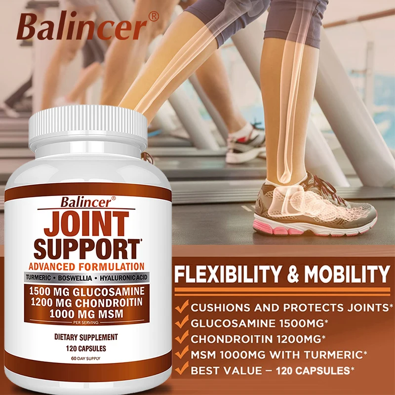 Glucosamine Chondroitin Turmeric Msm Boswellia - Joint Relief and Anti-Inflammatory Support Supplement 120 Capsules