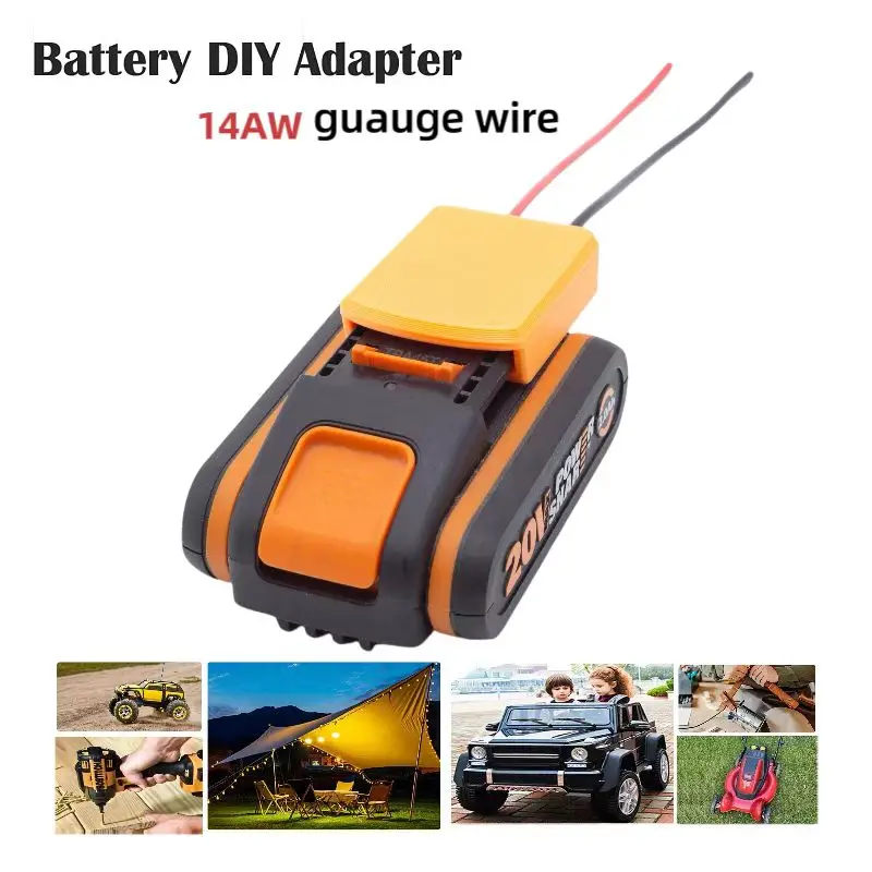 

Electric Wheel Power Adapter For Dexter Worx 4pin Battery 14AWG DIY For Remote Control Car toys Robots Remote Control Trucks