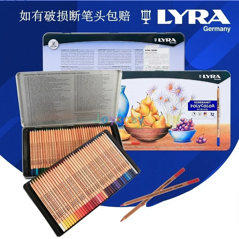 الأصلي LYRA 12/24/36/72 ألوان رامبرانت متعدد الألوان مجموعة أقلام رصاص ملونة رسم أقلام تلوين اللازورد دي الألوان أقلام رصاص ملونة