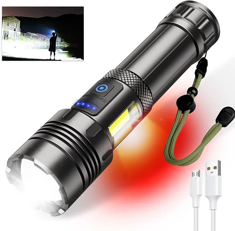 

High Lumens Rechargeable Flashlights Super Bright P160 Powerful Led Flashlight Brightest Flash Light Lanterna