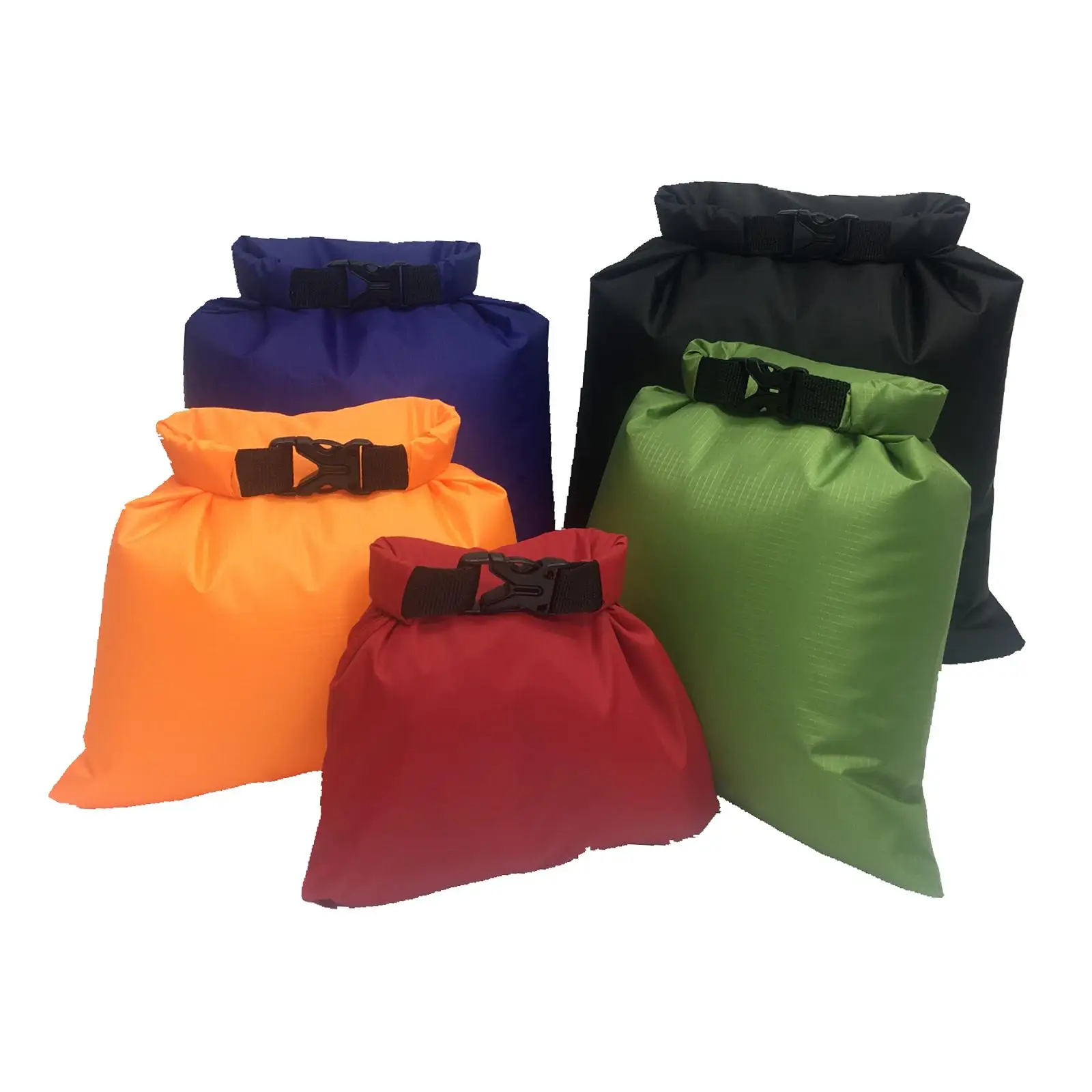5 Pieces Drying Sack Marine Dry Bags Accessory Versatile Multiple Sizes 1.5L 2.5L 3.5L 4.5L 6L for Tour Canoe, Fishing, Rafting