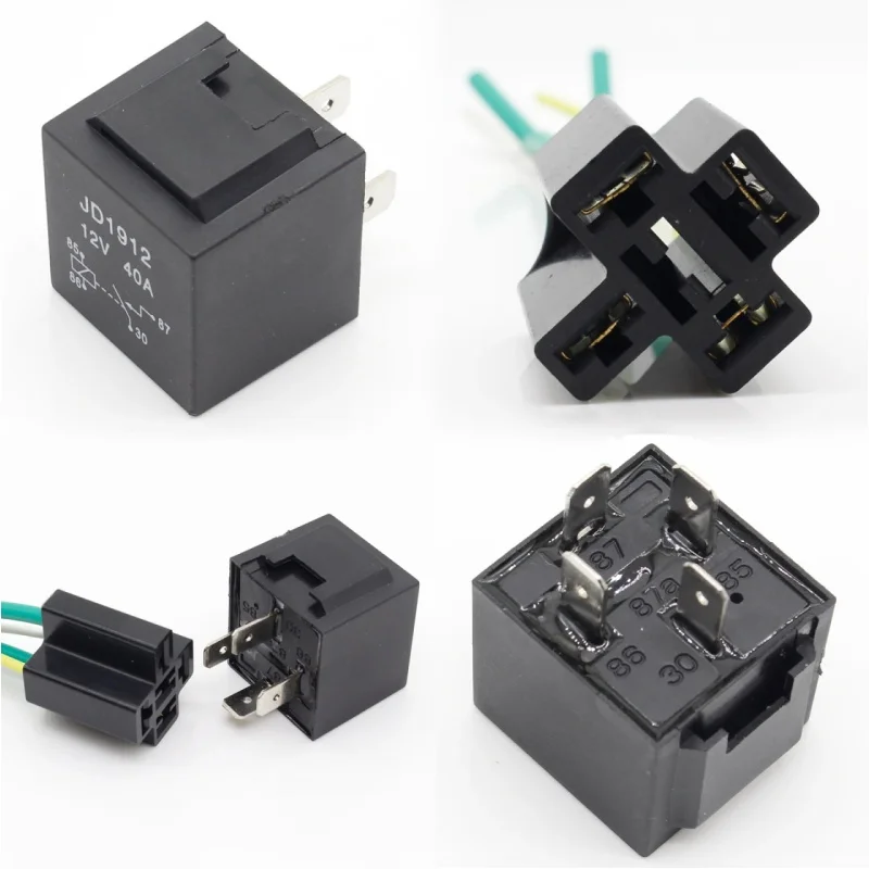 

1 пара реле и провода постоянного тока 12 В, 40 А, 40 А, розетка для автомобильного реле