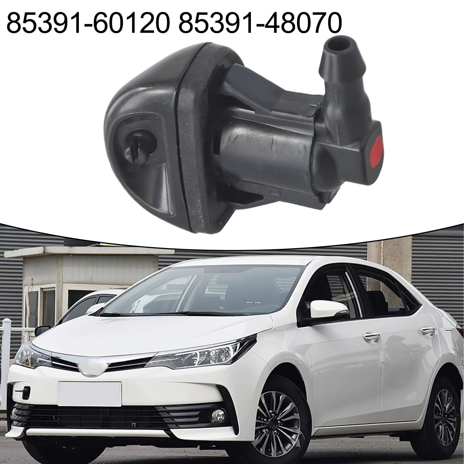 Car Windshield Wiper Spray Jet Nozzle Designed For Toyota Applications OEM 85391-60120 ABS Plastic Construction