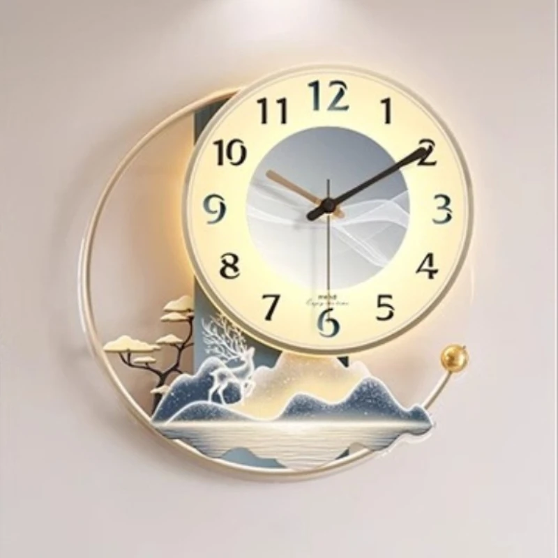 

Luxury Design Living Room Wall Clock Nordic LED Digital Clock Restaurant Mute Quartz Clock Corridor Mural Watch Home Decor Items