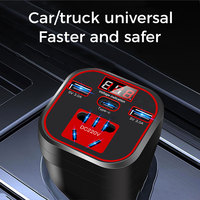 150W 12V 24V To 220V Car Power Inverter Led Display 3 USB Ports + Cigarette Lighter Voltage Transformer For Laptop Tablet Camera