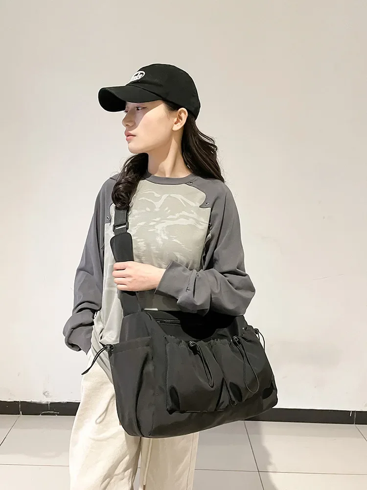 Fashion Crossbody Solid Color Large Capacity Single Shoulder Messenger Bag Women Men Travel School Casual Sport Handbags 슬링백 sac