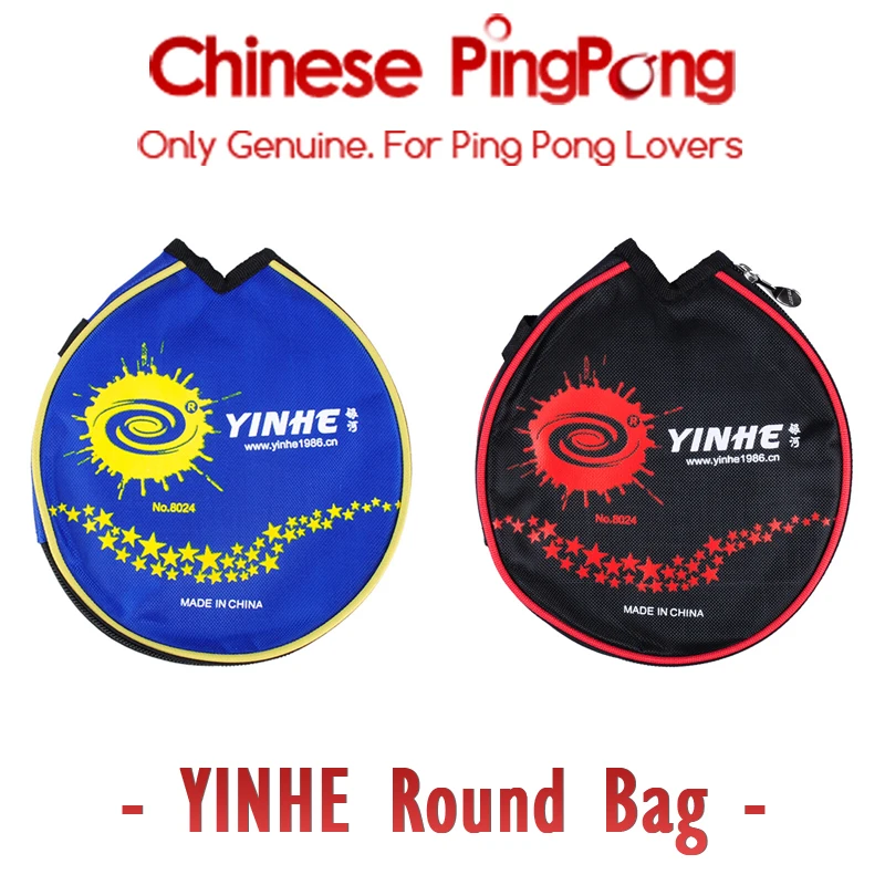 Original YINHE Table Tennis Racket Bag Portable Thick Round Protective Ping Pong Bat Case