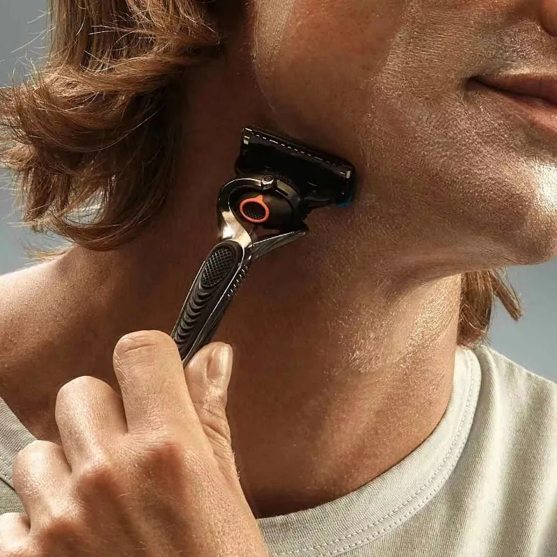 ماكينة حلاقة رجالية مكونة من 5 طبقات، ماكينة حلاقة من الفولاذ المقاوم للصدأ، ماكينة حلاقة يدوية كلاسيكية قابلة للغسل وقابلة للاستبدال بجودة عالية