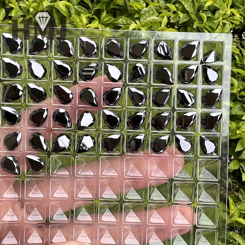 

Loose Moissanite Stones Pear Shape Auqa Blue /Green / D Color VVS1with GRA Certificate Pass Tester Beads for DIY Jewelry Making