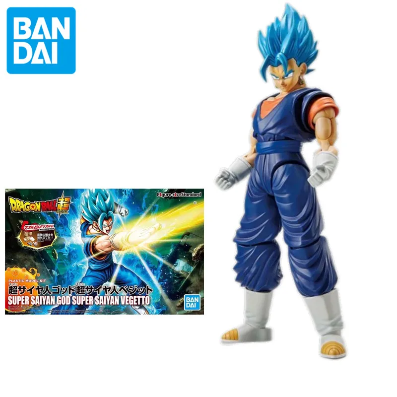 Bandai Genuine Dragon Ball Super Figure-rise FRS Super Saiyan God Blue Hair Vegetto Assembled Figure Toy Gift Collection