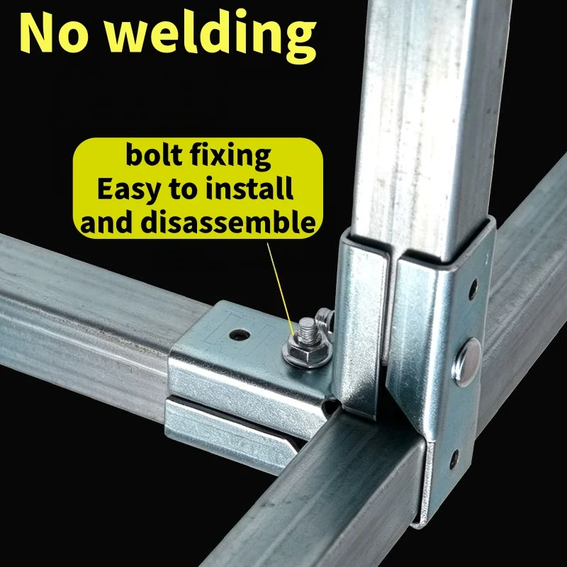 20mm round Tube Connector Stainless Steel Square Pipe Fence Fixed Buckle with Bolt And Nut for Construction And Engineering