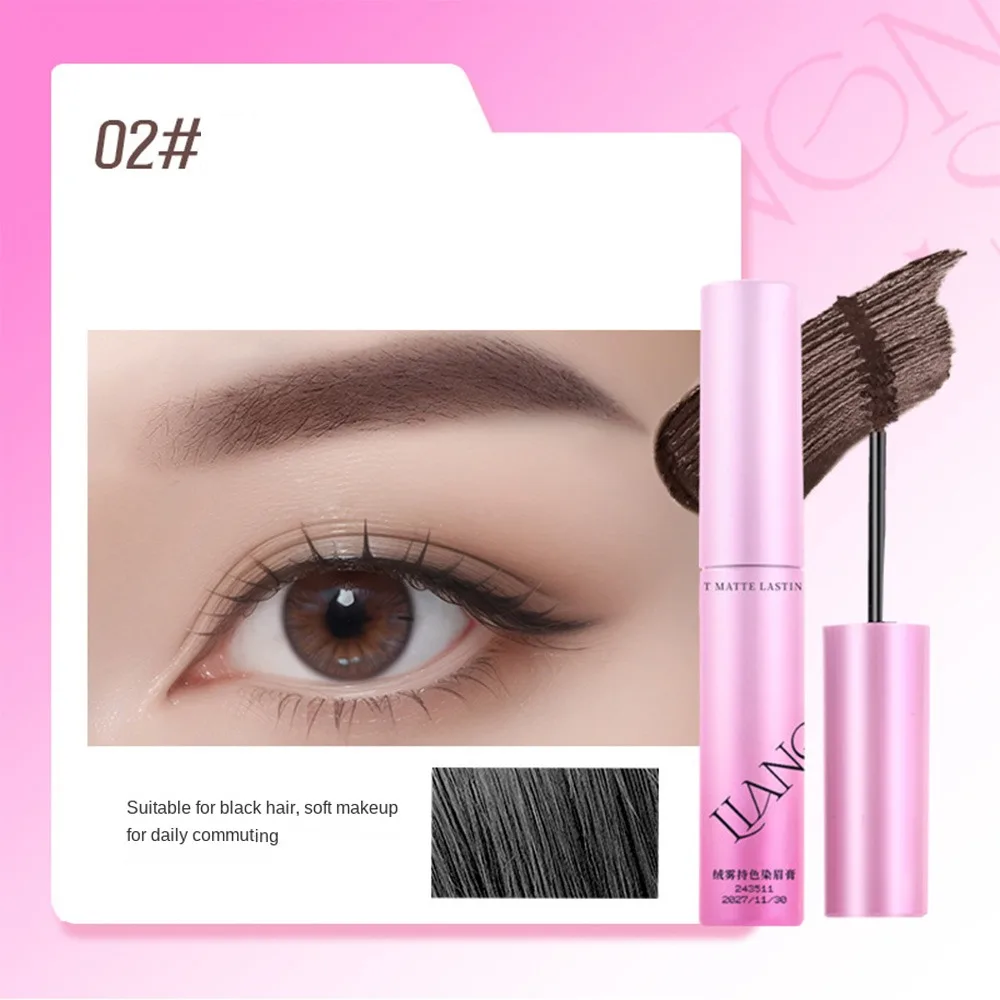 Natuurlijke 4-kleuren Verven Wenkbrauwcrème Niet-vlekken Langdurige Wenkbrauwcrème Waterdicht Zweetbestendig Wimpers Mascara voor Vrouwen