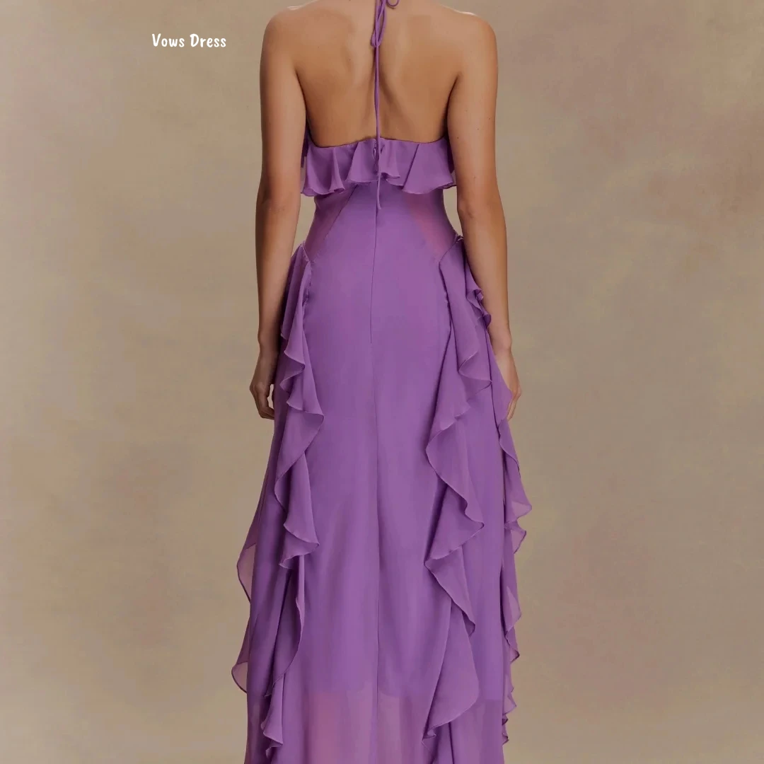 Vowsชีฟองชุดราตรีผู้หญิงElegant Party Dressesผู้หญิงชุดราตรีหรูหรา 2025 Custom Made Line A Frizzชุดราตรี