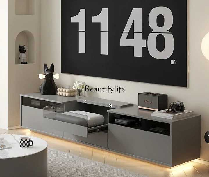 

Italian minimalist laser TV home theater smart projector living room multi-function TV cabinet