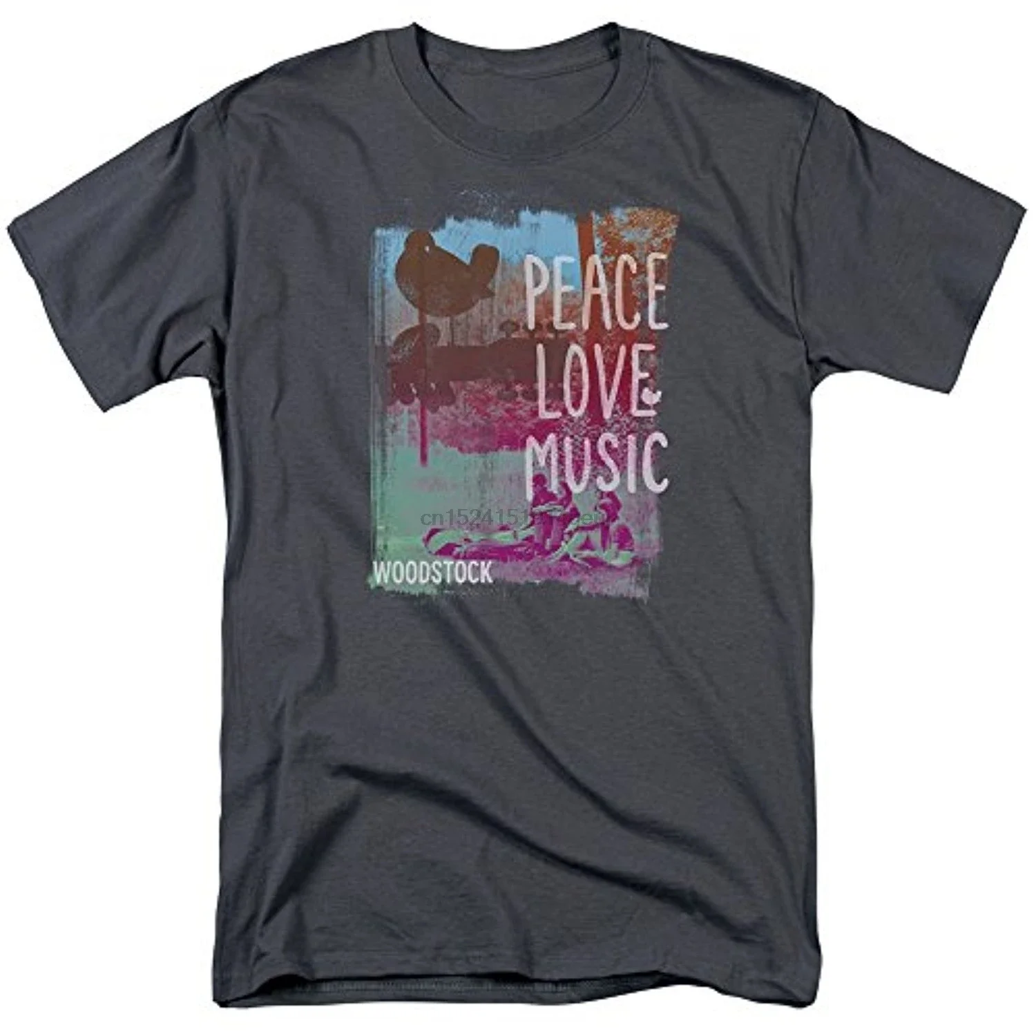 

Woodstock Peace Love Music взрослая футболка