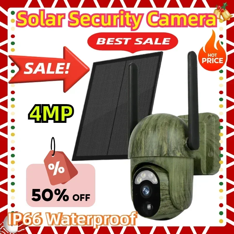 Mens/Dier Detectie 2-Way Talk IP66 Waterdichte Wildlife Camera 4MP 4G Solar Beveiligingscamera Draadloze Outdoor WiFi