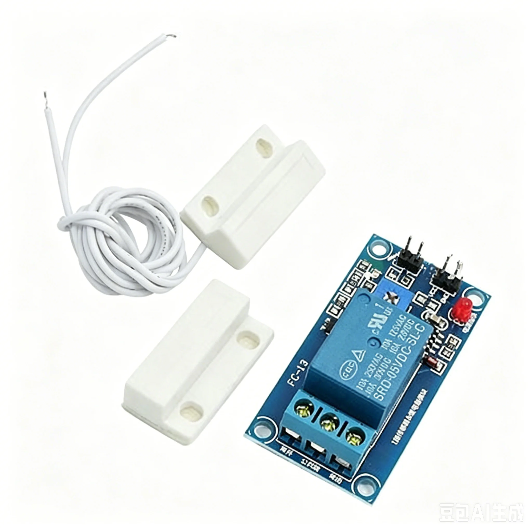 Módulo relé magnético eletrônico dc 5v, interruptor retangular de porta, junco