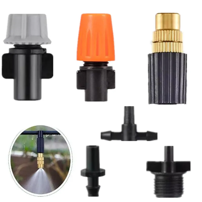 25-50pcs Outdoor Misting Atomization Nozzles Garden Irrigation Watering Atomizer Adjustable Garden Micro Sprinklers 4/7mm