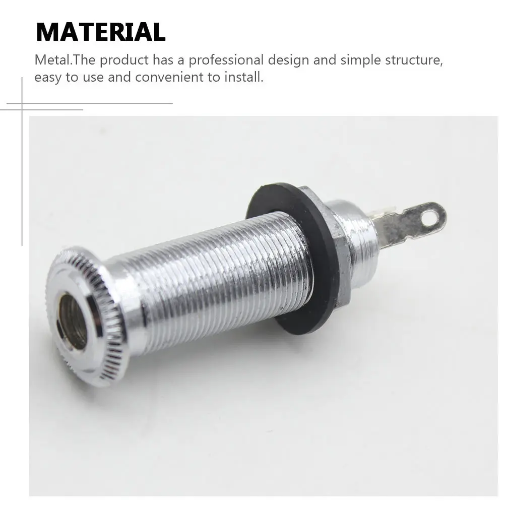 

Long Threaded Cylinder Electric Guitar Input Jack Metal Barrel Socket Replacement for Bass Guitar Parts Accessories
