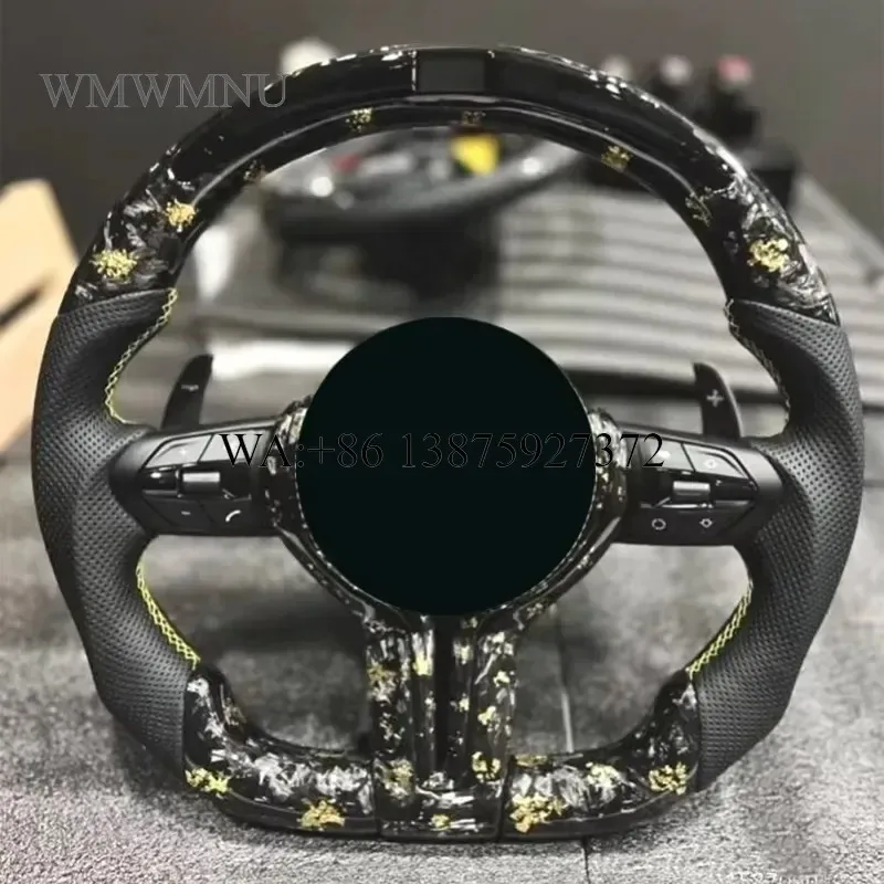 Wmwmnu For F31 F30 Racing Car Forged Carbon Fiber Video Game Steering Wheel LED Sport Car Parts