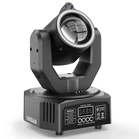 U'King Mini 30W Spot Beam Moving Head Light LED 4IN1 RGBW Effect Strobe Stage Light DMX Sound Activated DJ Disco Bar Party Light