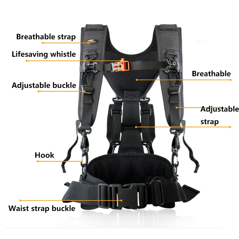 SAFROTTO Multi-function Photography Dual Shoulder Waist Strap Belt for Canon Nikon Sony DSLR Cameras Lens Bag Tripod Accessories