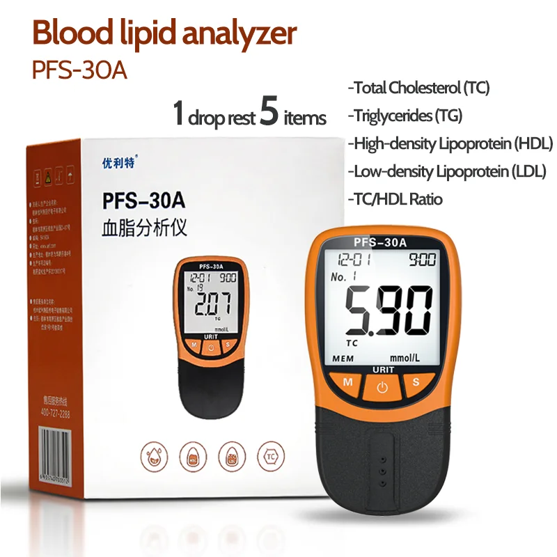 urit-pfs-30a-5-in-1-血液脂質分析装置-ワンドロップ血液検査-tc-hdl-tg-ldl-tc-hdl-迅速コレステロールメーター-家庭用クリニック脂質モニター