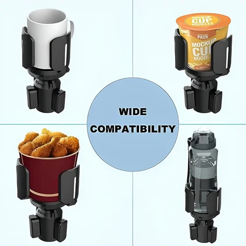 Imagen 2 del producto Portavasos expandible grande de 64oz para coche, Base ajustable, adaptador de soporte para coche, portavasos de Base ancha