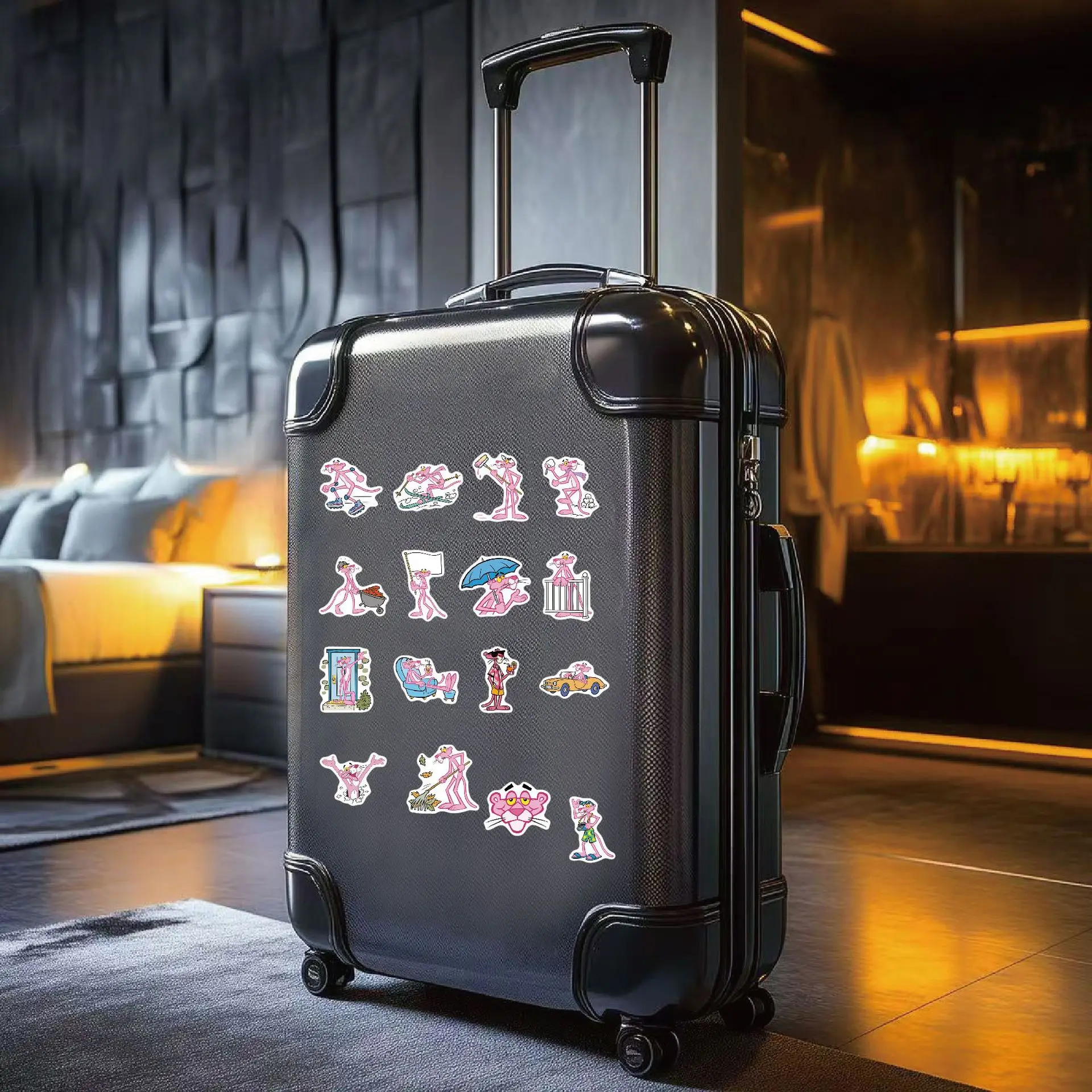 60 قطعة لطيف النمر الوردي الكرتون الكتابة على الجدران ملصق DIY بها بنفسك الهاتف المحمول الأمتعة سكيت الكتابة على الجدران الشارات متعة للأطفال اللعب الهدايا