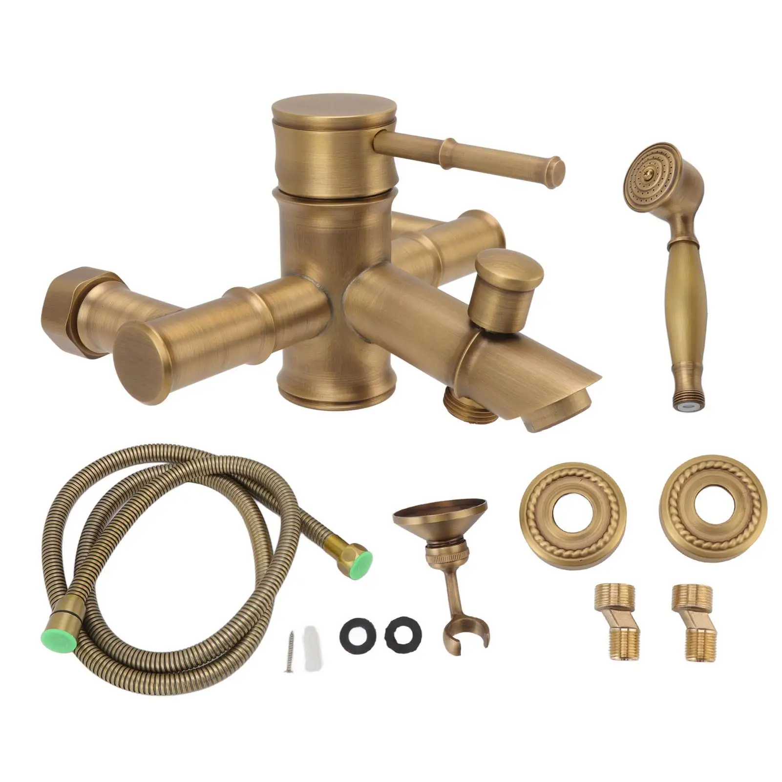 

Antique Brass Handheld Shower Set Corrosion Resistant Wall Mount for bathroom Accessories Beautiful Design