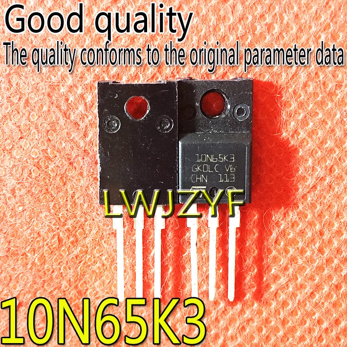 (10Pieces) New 10N65K3 STF10N65K3 10A 650V  TO-220F MOSFET Fast shipping