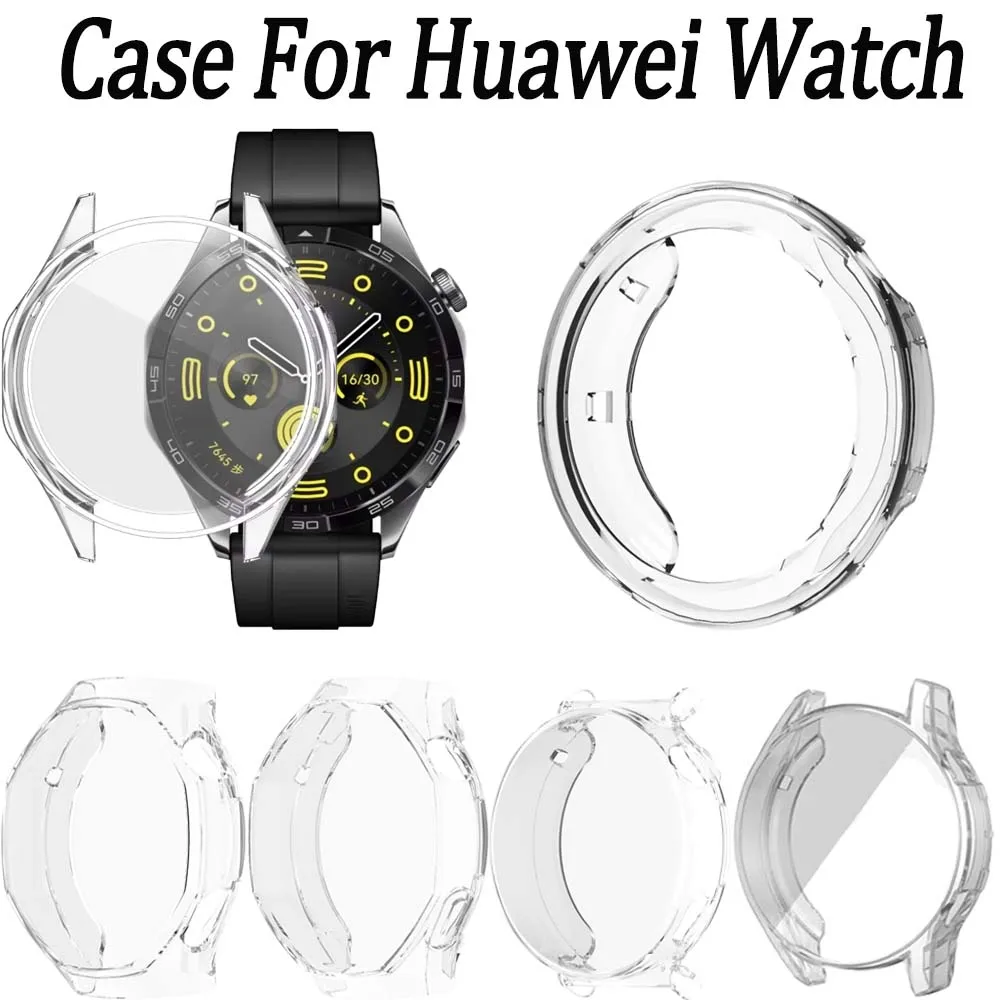 Case for Huawei Watch GT 4/5/6 41mm/Fit 2/3/4/4pro Screen Protector Case Soft TPU All-Around Protective Bumper Cover Accessories