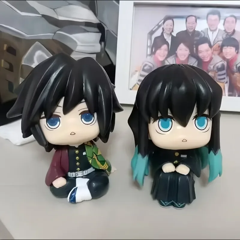 Figur Anime Demon Slayer - Tomioka Giyuu Dan Tokitou Muichirou Patung PVC Kustom Model Boneka Koleksi Mainan untuk Penggemar