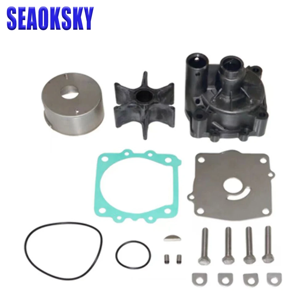 6E5-W0078 Water Pump Impeller Repair Kit with housing for Yamaha Outboard Motor 2 Stroke 115 130 HP 6E5-44352