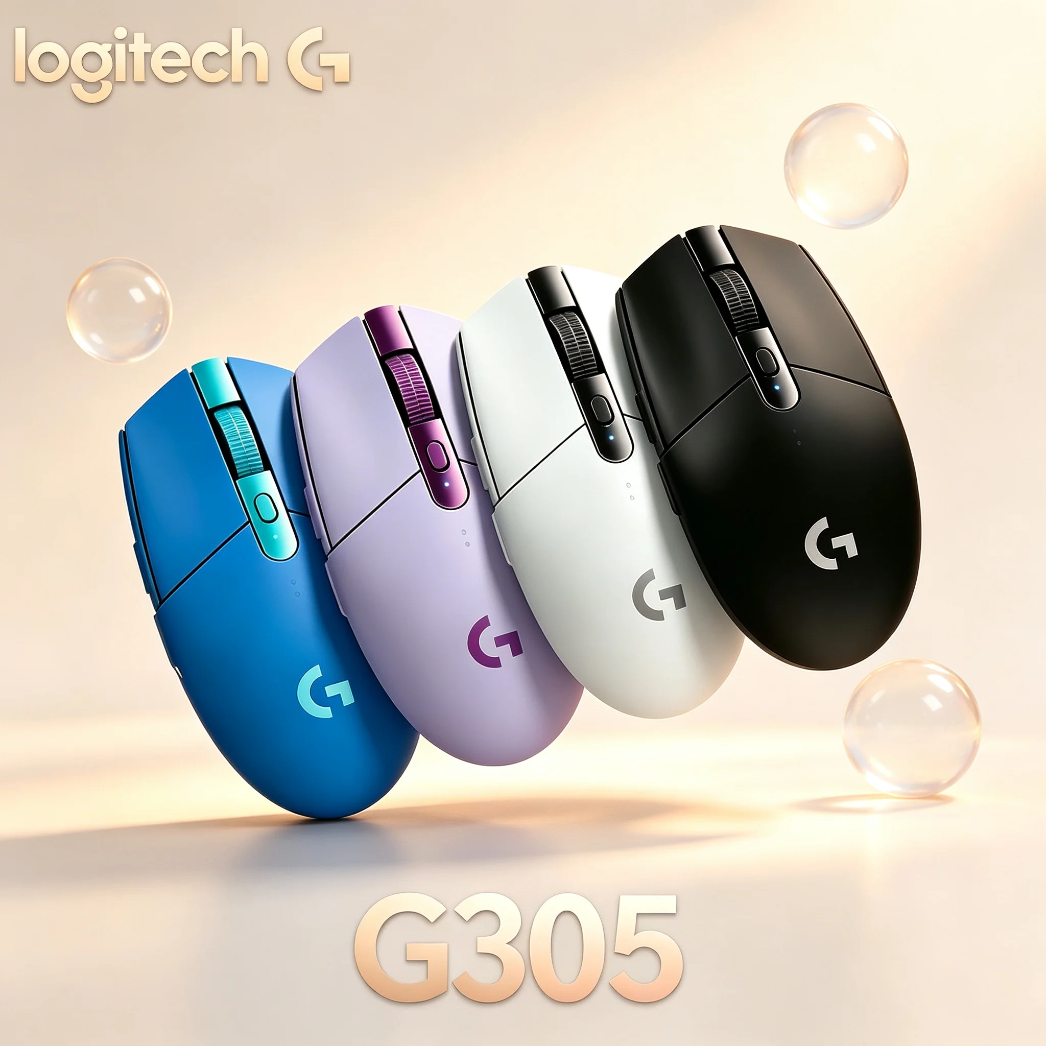 Logitech G305 Lightweight Ergonomic Wireless Gaming Mouse Adjustable DPI Levels Programmable Buttons For PC Mac Gaming And Daily