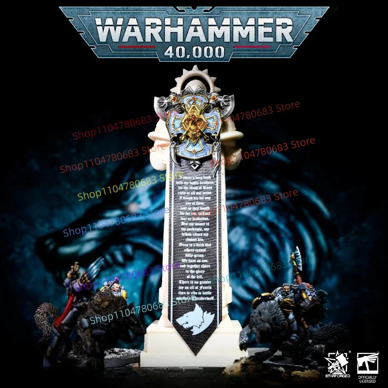 Starforged, Official Warhammer 40K Merchandise, Fenris Honor Badge Space Wolves Brooch Ornament Holiday Gift