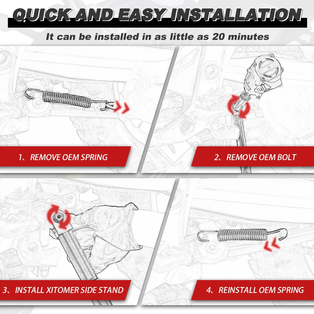 دراجة نارية لسيارات BMW G 310 R 2017-2020 2021 2022 2023 2024 2025 G310R حامل جانبي قابل للتعديل لوقوف السيارات يدعم مسنده