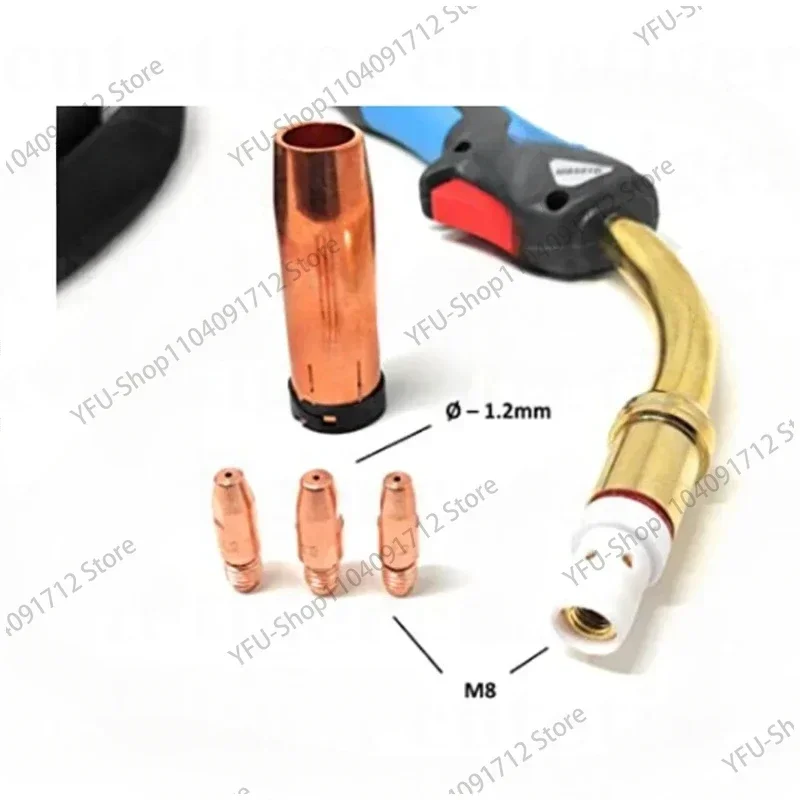 For water-cooled semi-automatic gas welding machine 501D MIG wire welding torch with scart attachment