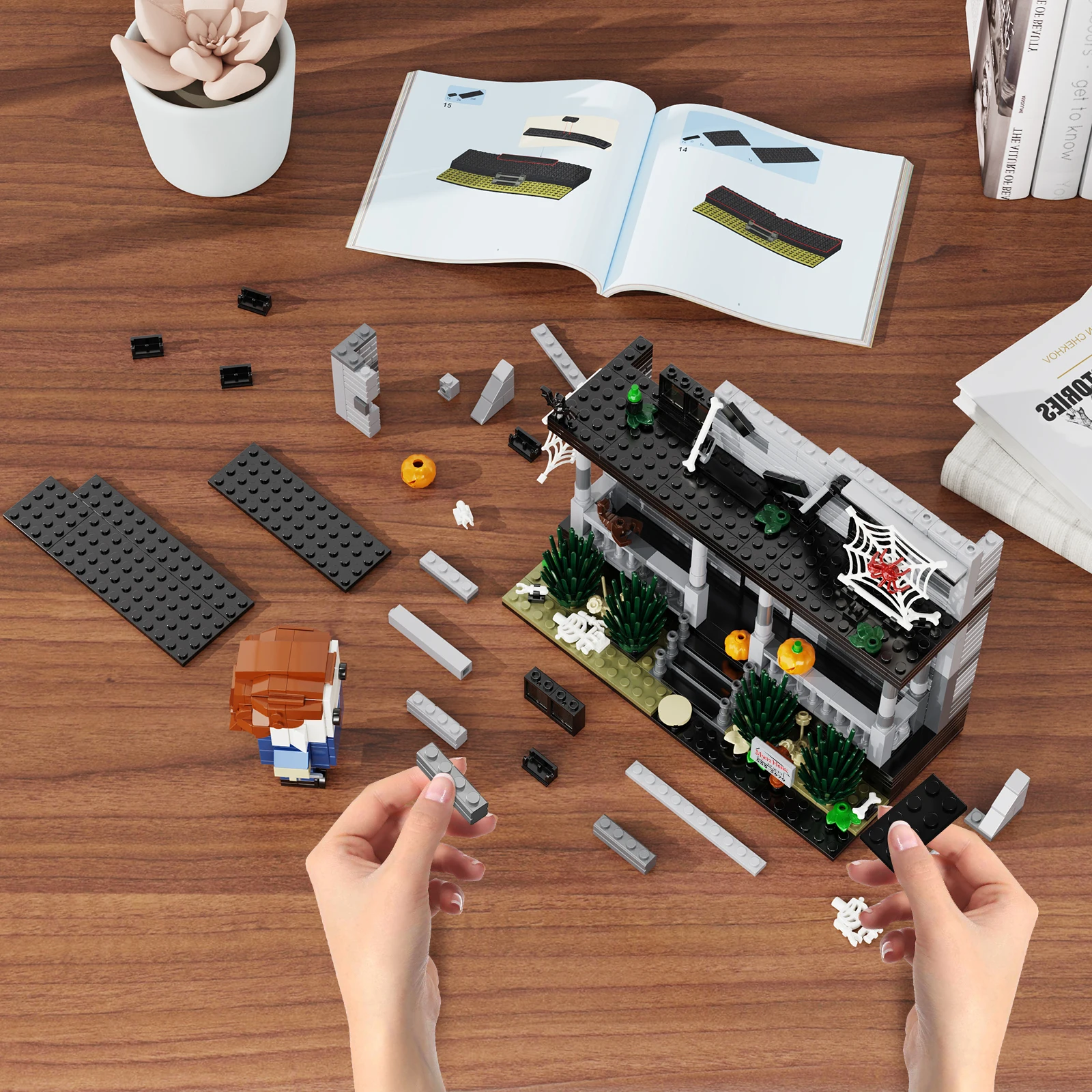 Michael Myers Horror House Building Block Toys Spaventoso Film Architettura Modello Building Block Giocattoli Regalo di Halloween per Bambini Adulti