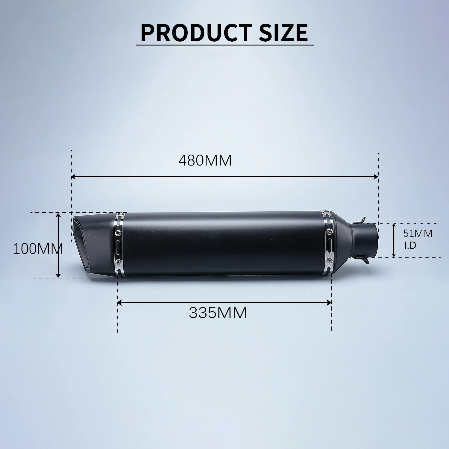 

lengthen Universal Moto Exhaust Pipe Slip-On Muffler Tail Section Modification Compatible Various Link Escape Tailpipe adapter