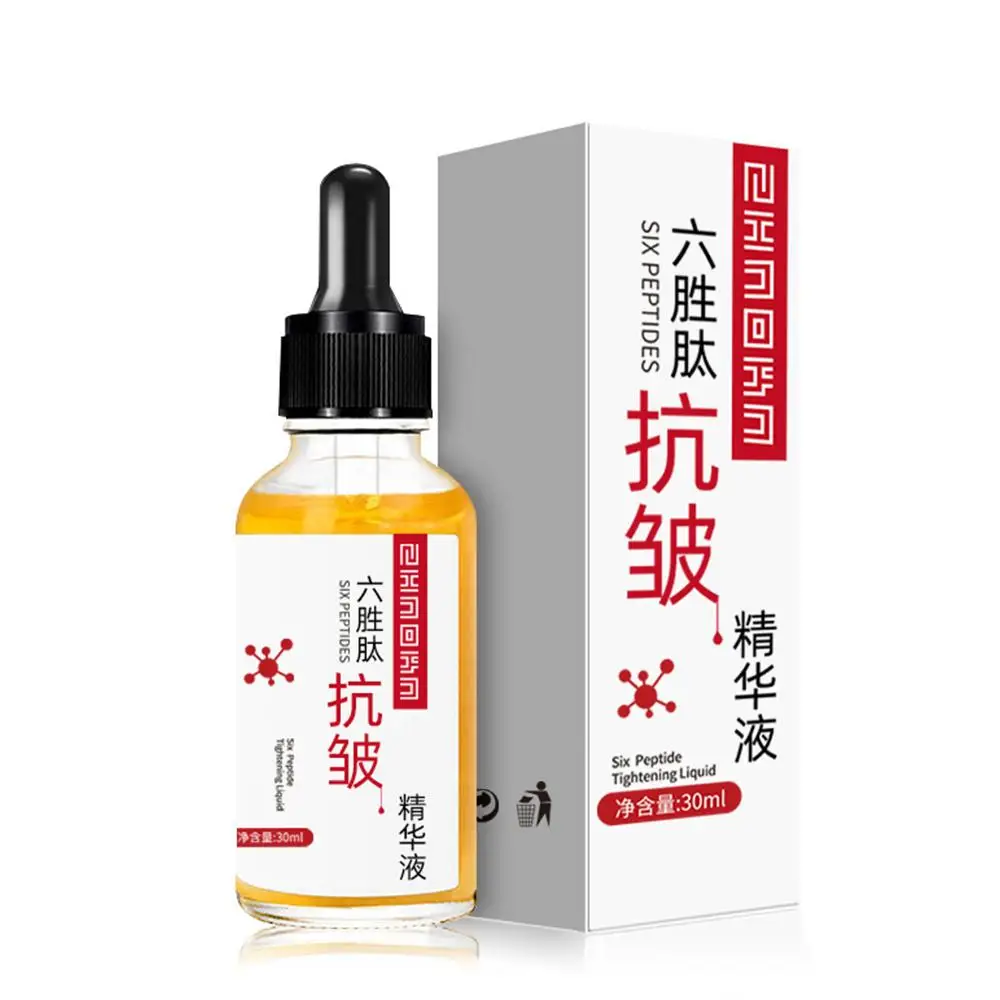 30ml Six Peptides Serum Liquid Hyaluronic Acid And Skin Cream Face Anti-wrinkles Whitening Collagen Care Lift P3K6