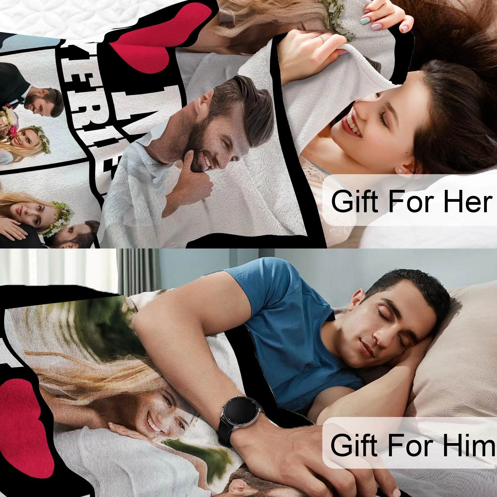 1 قطعة بطانية مخصصة التصميم الخاص بك شعار الأسرة صور طباعة بطانية ناعمة دافئة مخصصة لمحبي أبي أمي لشتاء السنة الجديدة هدية